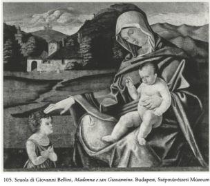 Bellini atelier Madonne avec St Jean Baptiste enfant,Budapest