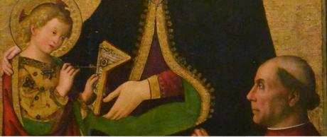 VD 1495 Pinturrichio Virgen de les Febres avec Francisco de Borgia Museu de Belles Arts de Valencia detail