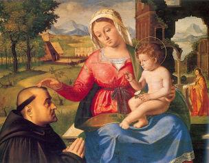 _VD 1510 Andrea Previtali The Virgin and Child with a Donor National Gallery