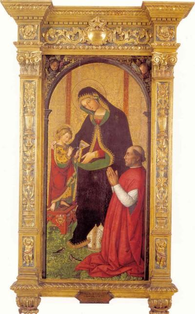 VD 1495 Pinturrichio Virgen de les Febres avec Francisco de Borgia Museu de Belles Arts de Valencia
