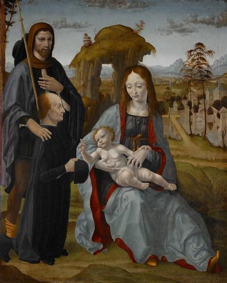 _VDS 1495 ca Maestro della Pala Sforzesca - Madonna con Bambino e San e un donatore Museum of Fine Arts, Houston
