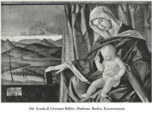 Bellini atelier Madonne avec un livre,Basilea