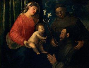 VDS 1530-40 Busi Giovanni, Madonna con Bambino, sant'Antonio da Padova e donatore Chiesa di S. Francesco, Rovigo