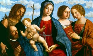 _SVDS 1500-05 Giovanni Mansueti , , san Giovanni Battista, sant'Anna e santa Caterina d'Alessandria Joslyn Art Museum, Omaha