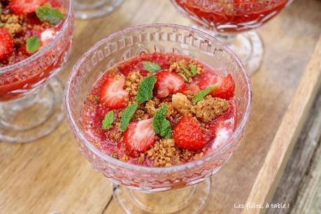 Coupe fraîcheur fraises et crémeux vanille