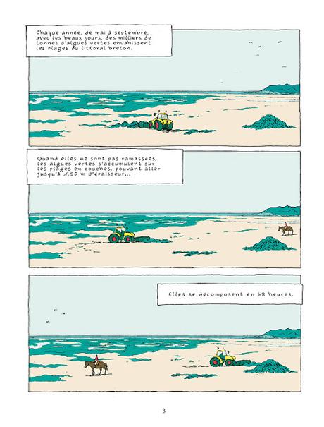 page de ALGUES VERTE L'HISTOIrE INTERDITE par Leraud et Van Hove chez Delcourt