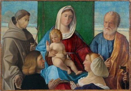 DJ 1510-29 Duia Pietro, Madonna con Bambino in trono, san Giuseppe, san Francesco d'Assisi e donatori Museo Correr, Venezia