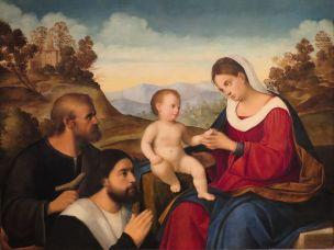 _DJ 1520-25 The_Holy_Family_with_a_Donor_in_a_Landscape_by_Pier_Francesco_Bissolo dayton