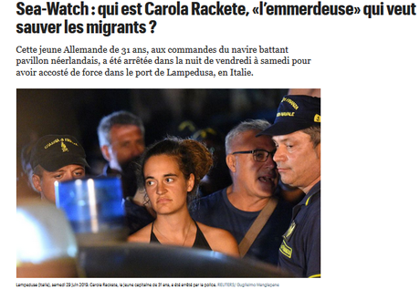 un grand MERCI à Carola Rackete, une jeune femme qui en a (des gonades ;) #SeaWatch