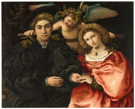 1523 Lotto Portrait of Messer Marsilio Cassotti and His Wife, Faustina, Museo Nacional del Prado, Madrid