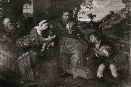 1520-25 Palma_il_vecchio,_adorazione_dei_pastori version avec St Roch