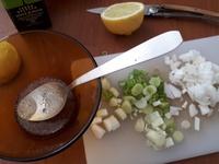 Salade de pâtes et sardines Cliquer sur les photographies pour les agrandir