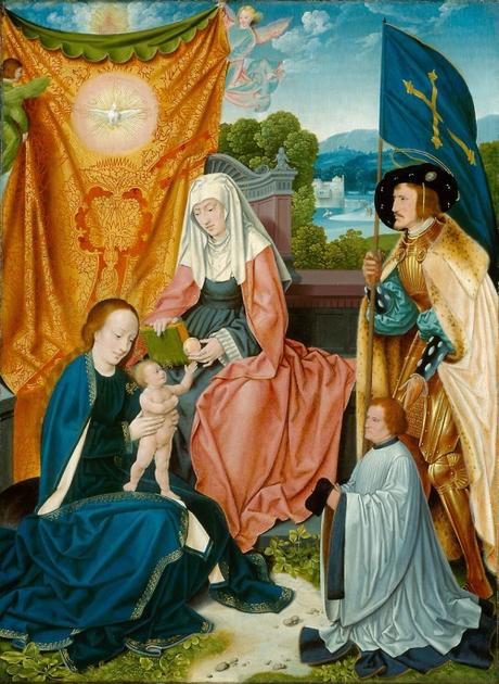 1520 ca bartholomaus-bruyn-lancien vierge-a-lenfant-avec-sainte-anne-saint-gereon-et-un-donateur Art Institute of Chicago