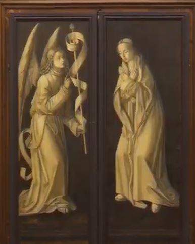 1485 ca Bermejo Bartolome Madonna di Montserrat e Gesu Bambino cattedrale di Santa Maria Assunta, Acqui Terme revers