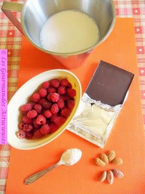 Crème Vegan au chocolat et aux framboises