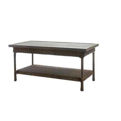 coffee table outdoor beacon park wicker outdoor coffee table with slat top