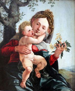1528 Jan_van_Scorel_-_Madonna_of_the_Daffodils Berlin Gemaldegalerie