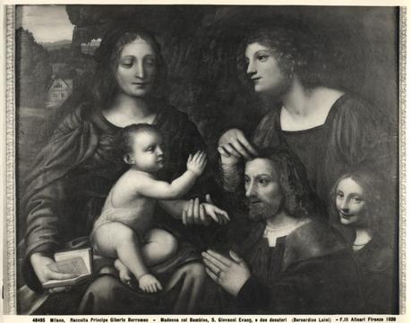 1500 - 1532 Luini Bernardino , san Giovanni Evangelista e donatori Palazzo Borromeo, Isola Bella, Stresa