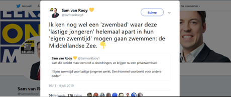 #fachosphere : l’ignominie du #VlaamsBelang (le #RN belge) est absolue  (et @SamvanRooy1, une vermine raciste)