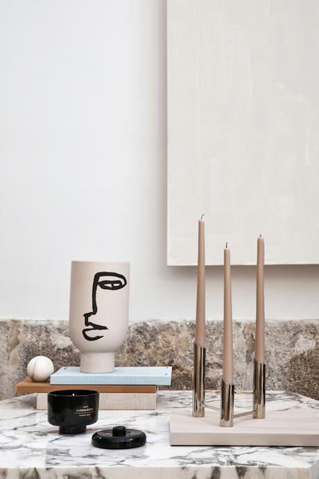 motif visage décoration vase artsy marbre - blog déco - clem around the corner