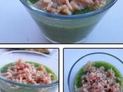 Velouté courgettes verrines jambon