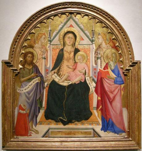 1375_ca Silvestro_de'_gherarducci_(attr.)_giovanni_battista_e_giovanni_evangelista,_.Los Angeles County Museum of Art.