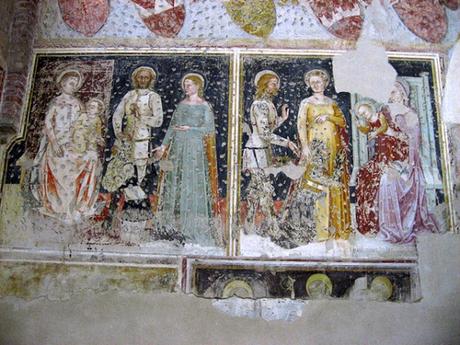 1370-79 Fresques des chevaliers allemand,Bartolomeo Badile San Giorgetto, Verona