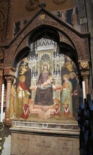 1390-99 Martino da Verona, San Zeno, Giorgio, Caterina, Domenico, Antonio Abate,Chiesa di S. Anastasia, Verona bevilacqua