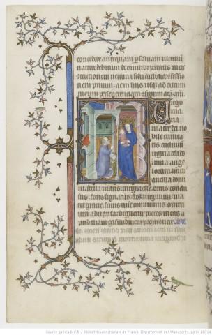 1385-90 Jean de Berry devant la Vierge à l'Enfant Petites heures de Jean de Berry, Gallica MS 18014 fol 103v