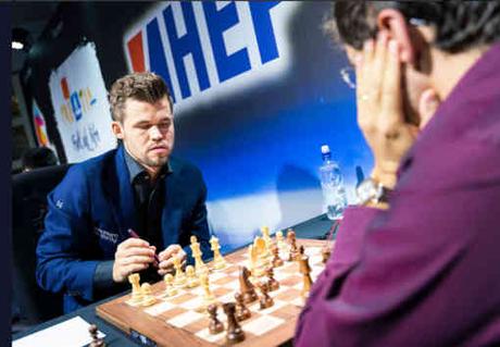  Magnus Carlsen s'affiche clairement à Zagreb comme le patron - Photo © Lennart Ootes pour le Grand Chess Tour 