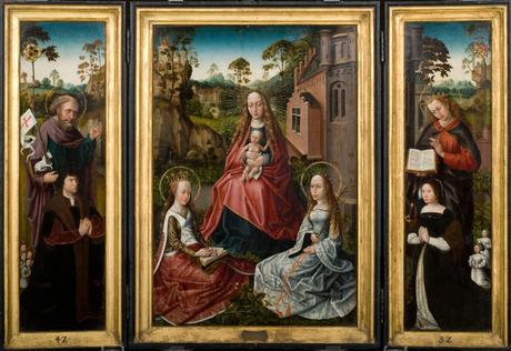 1476- 1500 Triptych_with_Madonna_and_Saints_Catherine_and_John_with_donors_Jan_Pardo_and_Catharina_van_Vlamynckpoorte Museo Arte Ponce