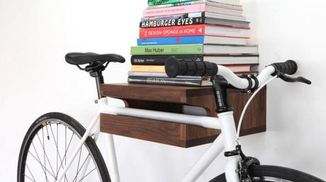 déco vélo étagère livre bois rangement - blog déco - clem around the corner