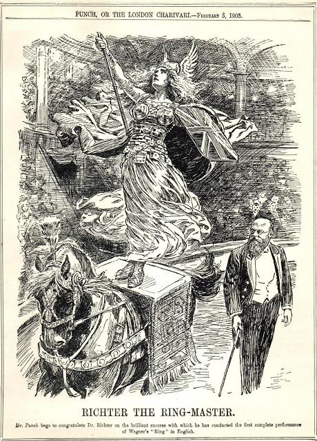 Hans Richter, the Ring-Master, une caricature dans le Punch anglais de 1908