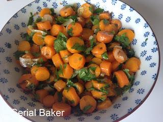 Salade de carottes au cumin et à la coriandre