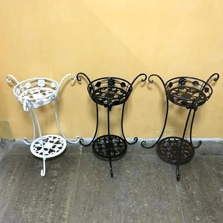 flower pot stand double deck metal plant flower pot stand indoor outdoor home garden tools green plants plant pot stands with wheels