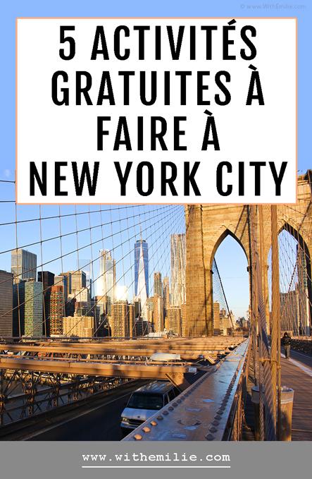 5 activités gratuites à faire à New York
