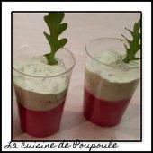 Mise à l'honneur 57 Verrines à la betterave et mousse de roquette - La cuisine de poupoule