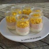 Mise à l'honneur 57 Verrines d'œufs mimosa au thon - La cuisine de poupoule