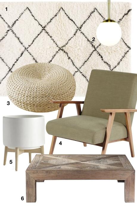 Visite déco d’une maison solarium à Washington shopping liste visite déco bohème tendance fauteuil luminaire tapis pouf rotin pot de fleur - blog clematc