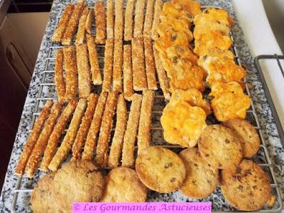 Biscuits apéritifs aux 3 saveurs (Vegan)