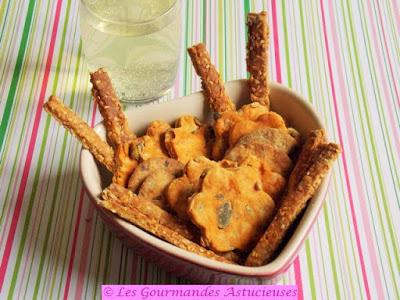 Biscuits apéritifs aux 3 saveurs (Vegan)