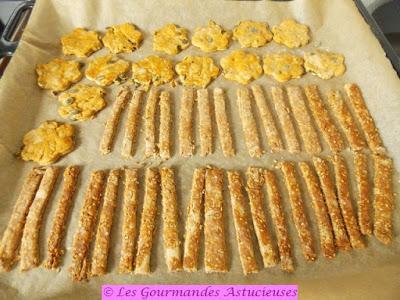 Biscuits apéritifs aux 3 saveurs (Vegan)