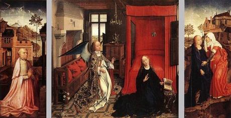 1434 Rogier_van_der _Weyden_-_Annunciation_Triptych_-