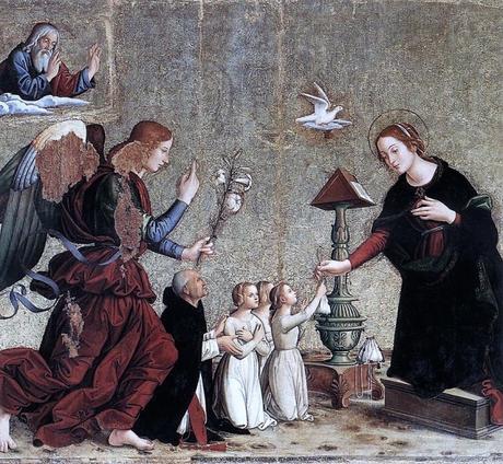 7 Les donateurs dans l’Annonciation 1499 Antoniazzo Romano S. Maria sopra Minerva Rome_