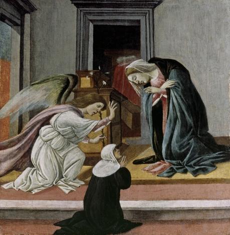 7 Les donateurs dans l’Annonciation 1495 Botticelli atelier Landesmuseum_Hannover