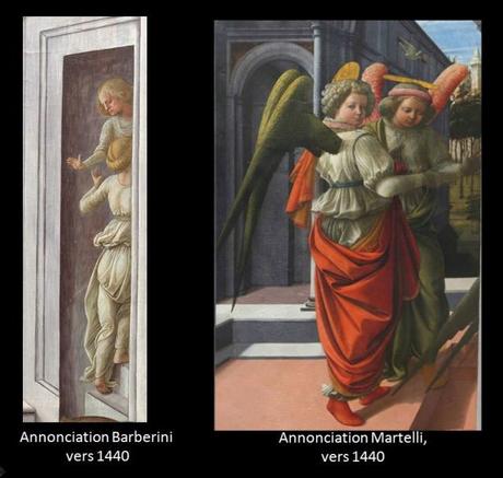1435 Fra Filippo Lippi Galerie nationale d'art ancien, Palazzo Barberini Rome comparaison Martelli
