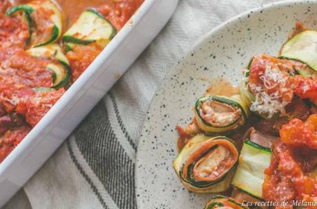 Roulés de courgette à la ricotta et jambon de parme Roulés de courgette à la ricotta et jambon de parme