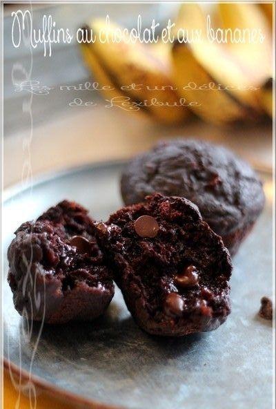 ~Muffins au chocolat et aux bananes~