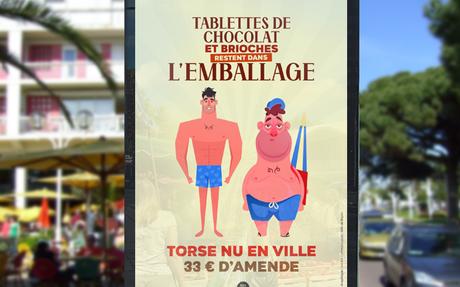 La mairie de Royan installe des affiches qui demandent aux hommes de se rhabiller