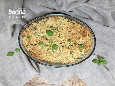 Crumble de courgettes au gorgonzola